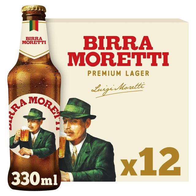 Birra Moretti Lager Beer 12 x 330ml Bottles