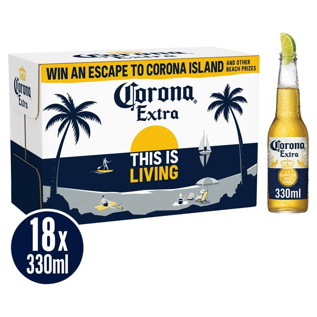 Corona Extra Premium Lager Beer Bottles 18 x 330ml