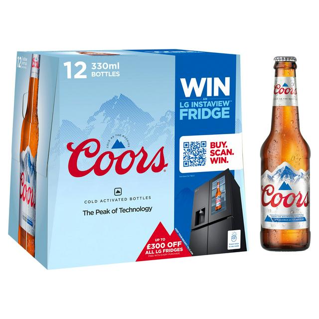 12 x 330ml Coors Beer Bottles