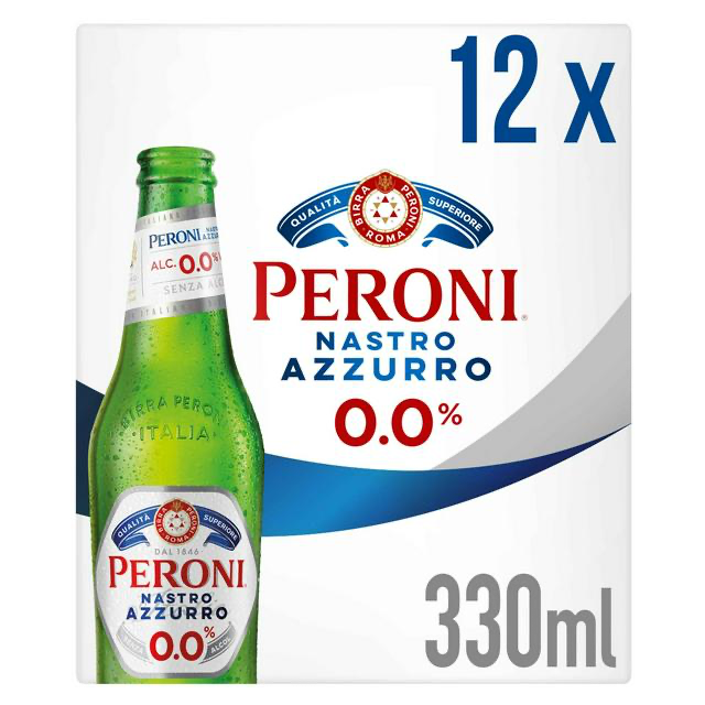 Peroni Nastro Azzurro 0.0% Alcohol Free Beer 12 x 330ml